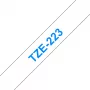 Laminuota juosta Brother TZe223 9mm mėlyna ant baltos
