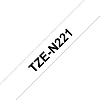 Juosta etikečių spausdinimui TZ Brother TZE-N221 (9 mm, juoda, 8 m)