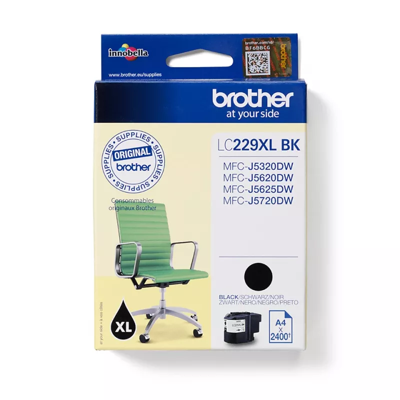 Brother LC229XLBK originalus juodos spalvos kasetė, 1 vnt., didelės talpos