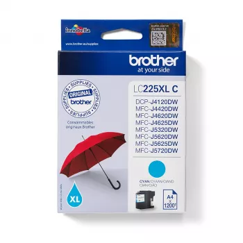 Originalus Brother LC225XLC kasečių rinkinys 1 vnt. Didelės talpos (XL) Cyan