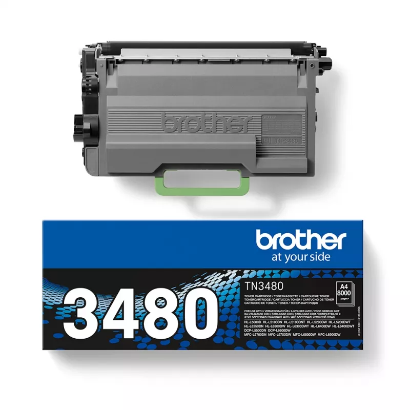 Kasetė su toneriu Brother TN-3480 originali juoda 1 vnt.