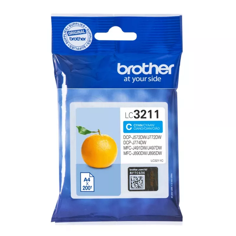 Originalus Brother LC3211C rašalo kasetė (cian, standartinė talpa, 1 vnt.)