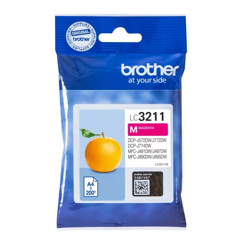 Originalus Brother LC3211M rašalo kasetė, purpurinė, standartinė talpa, 1 vnt.
