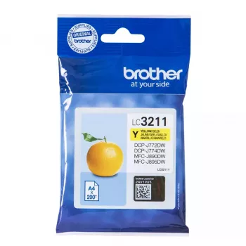 Brother LC3211Y originali geltona kasetė, standartinės talpos, 1 vnt.