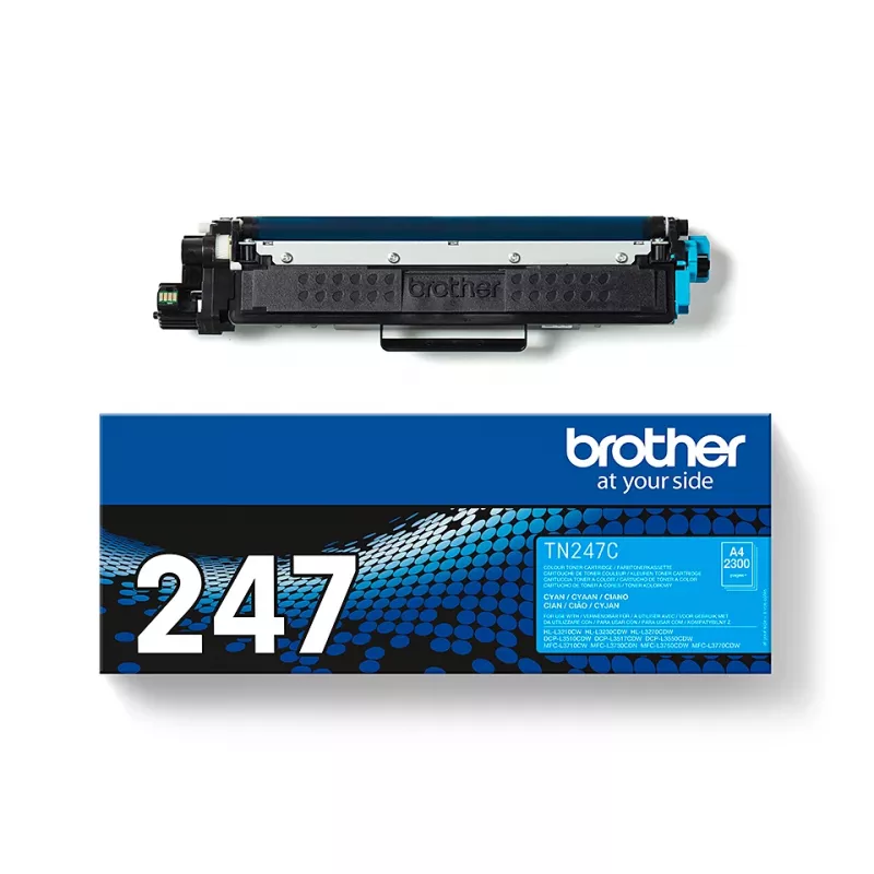 Originalus Brother TN-247C kasetė (cianas) – didelės talpos