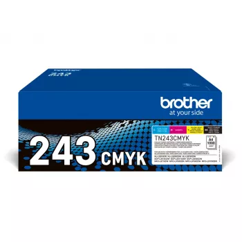 Originalus Brother TN-243CMYK kasečių rinkinys (juoda, žydra, purpurinė, geltona) – 4 vnt.