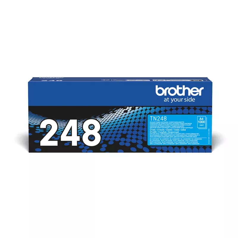 Kasetė su toneriu Brother TN-248C 1400 puslapių Žalsvai mėlyna