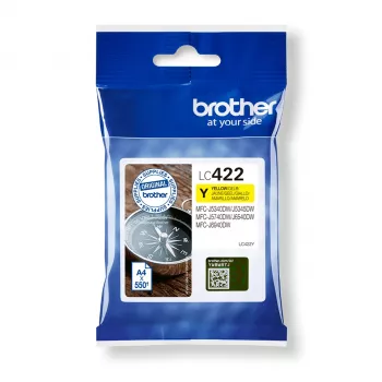 Originali Brother LC-422Y geltona rašalo kasetė