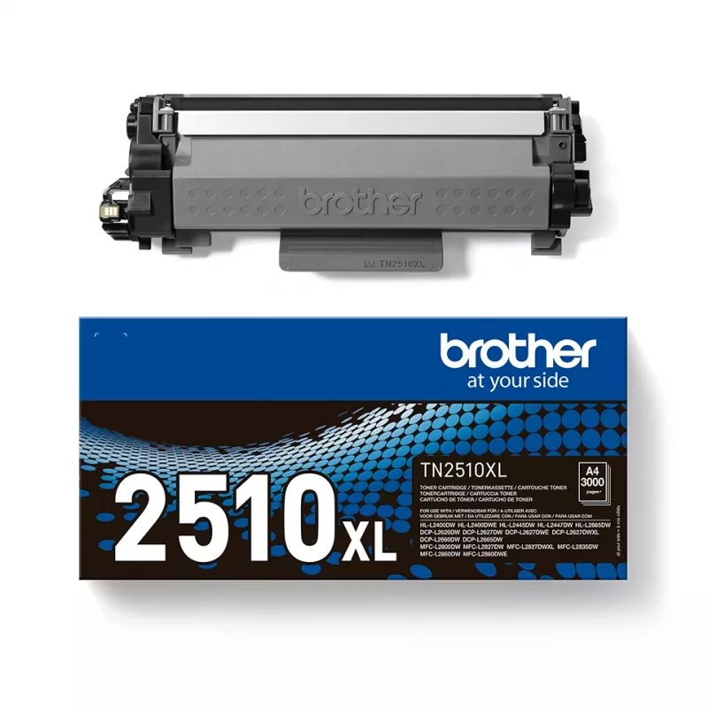 Kasetė su toneriu Brother TN-2510XL 3000 puslapių Juoda