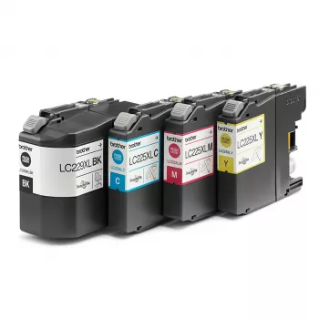 Originalus Brother LC229XLVALBPDR rašalo kasetės multipakas 4 vnt. (juoda, žydra, rausvai raudona, geltona)