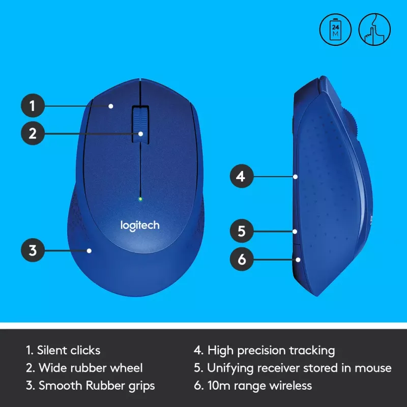 Pelė Logitech M330 SILENT PLUS belaidė RF