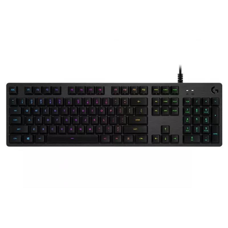 Logitech G512 LIGHTSYNC RGB mechaninė žaidimų klaviatūra GX Brown lietimui – QWERTY US/Int'l