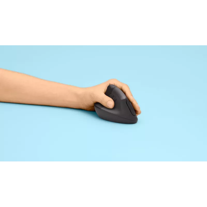 LOGITECH Lift vertikali ergonominė pelė – kairiarankiams – belaidė – grafito juoda