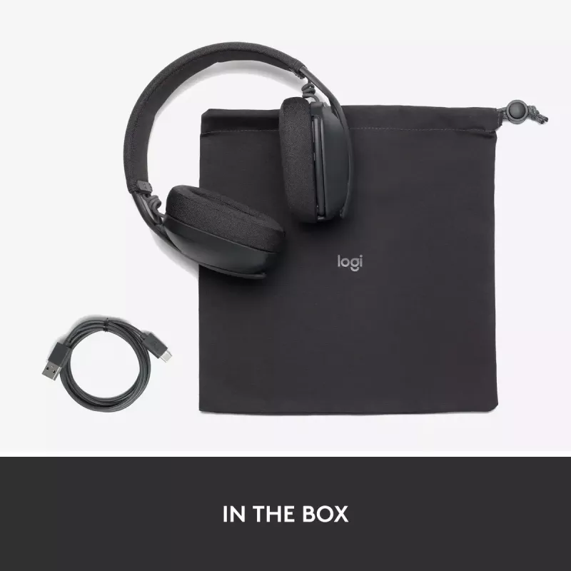 LOGITECH Zone Vibe 100 belaidės ausinės – Bluetooth, grafito spalvos