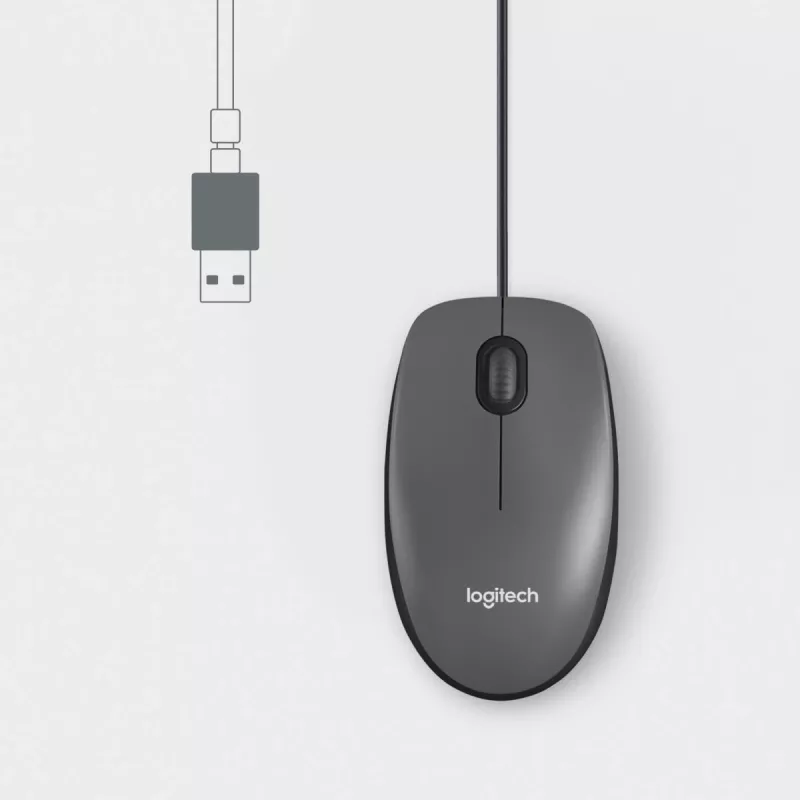 LOGITECH Pelė M100 - USB - Juoda