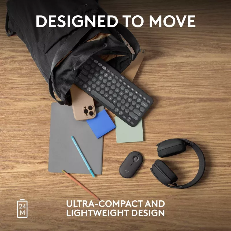 Pelė Logitech M350S juoda USB belaidė optinė