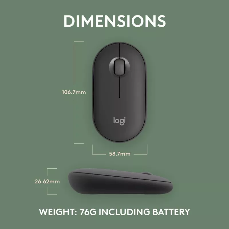Pelė Logitech M350S juoda USB belaidė optinė
