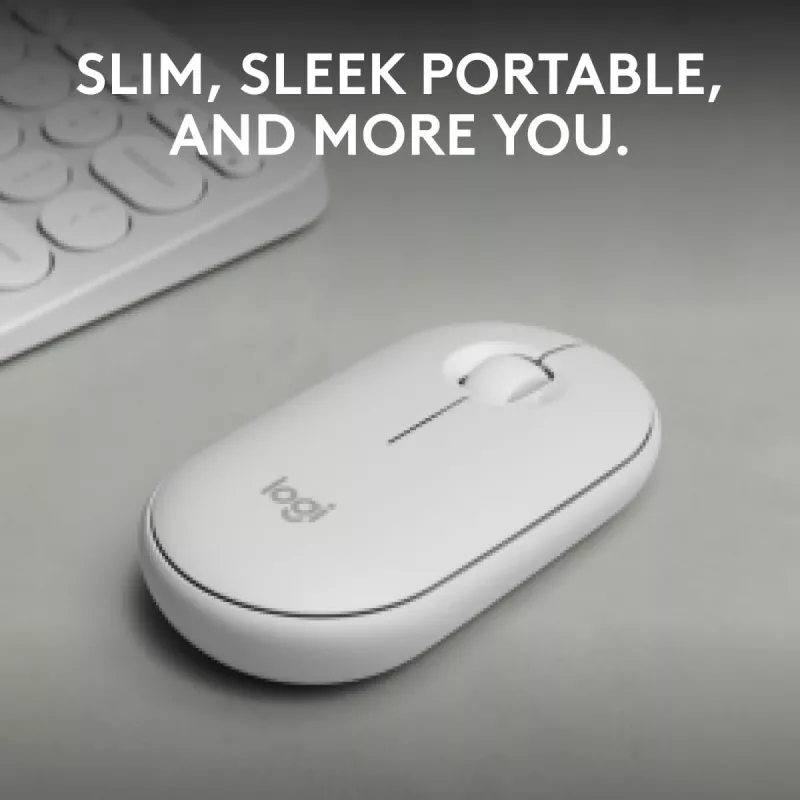 Pelė Logitech M350S balta USB belaidė optinė