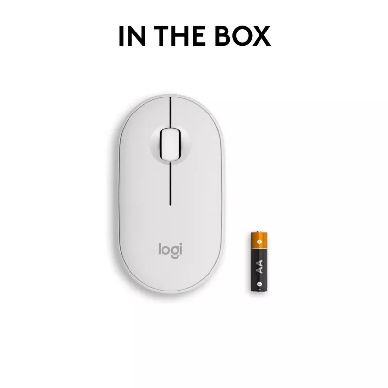 Pelė Logitech M350S balta USB belaidė optinė