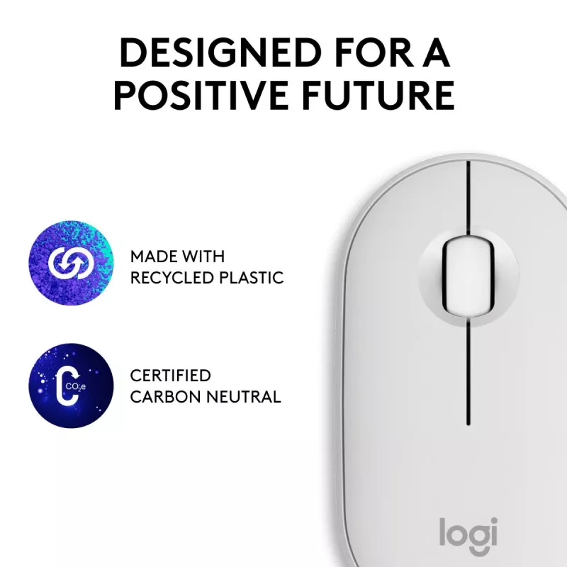 Pelė Logitech M350S balta USB belaidė optinė
