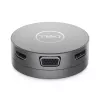 DELL Pro 7-in-1 USB-C kelioninis stotelė - DA310, laidinis, USB 3.2 Gen 2 Type-C, 10/100/1000 Mbit/s, sidabrinis, 3840 x 2160 pikselių
