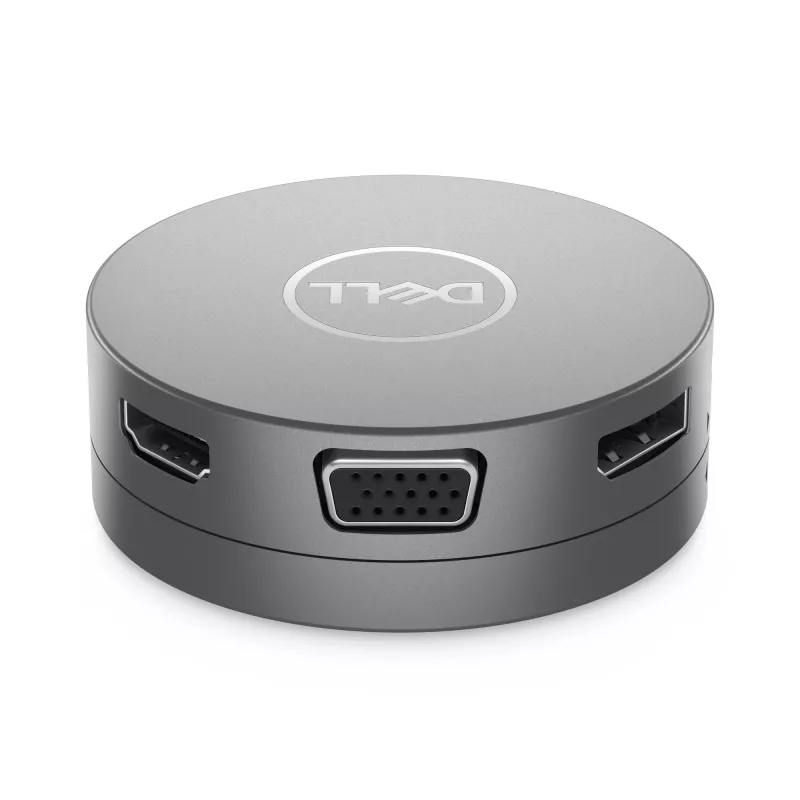 DELL Pro 7-in-1 USB-C kelioninis stotelė - DA310, laidinis, USB 3.2 Gen 2 Type-C, 10/100/1000 Mbit/s, sidabrinis, 3840 x 2160 pikselių