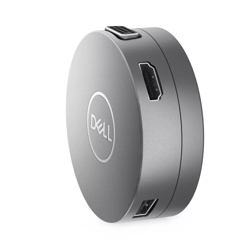 DELL Pro 7-in-1 USB-C kelioninis stotelė - DA310, laidinis, USB 3.2 Gen 2 Type-C, 10/100/1000 Mbit/s, sidabrinis, 3840 x 2160 pikselių