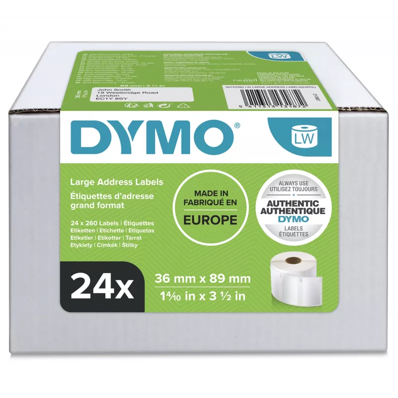 Lipnių etikečių rulonas DYMO Large Address Labels S0722390