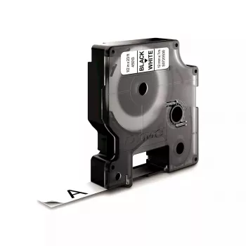 DYMO D1 juosta etiketėms | Juodas tekstas ant baltos juostos | 12 mm x 7 m | Lipni juosta LabelManager etikečių spausdintuvams | Pagaminta Europoje