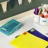 DYMO prekės ženklo LetraTag plastikinės etiketės | 12 mm x 4 m ritinys | Juodas spaudinys ant raudonų etikečių | Įvairios paskirties lipnios etiketės, skirtos LetraTag etikečių spausdintuvams