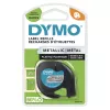 DYMO LetraTag Metalinės etiketės | Originalios | Juodas spaudinys ant metalo sidabro | 12 mm x 4 m | Lipnios įvairios paskirties etiketės LetraTag etikečių spausdintuvams