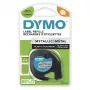 DYMO LetraTag Metalinės etiketės | Originalios | Juodas spaudinys ant metalo sidabro | 12 mm x 4 m | Lipnios įvairios paskirties etiketės LetraTag etikečių spausdintuvams