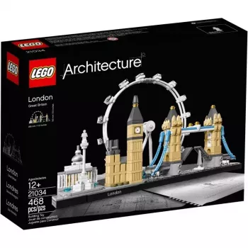 LEGO Architecture London 21034 statybinis rinkinys – 468 dalys, miesto orientyrų modelis