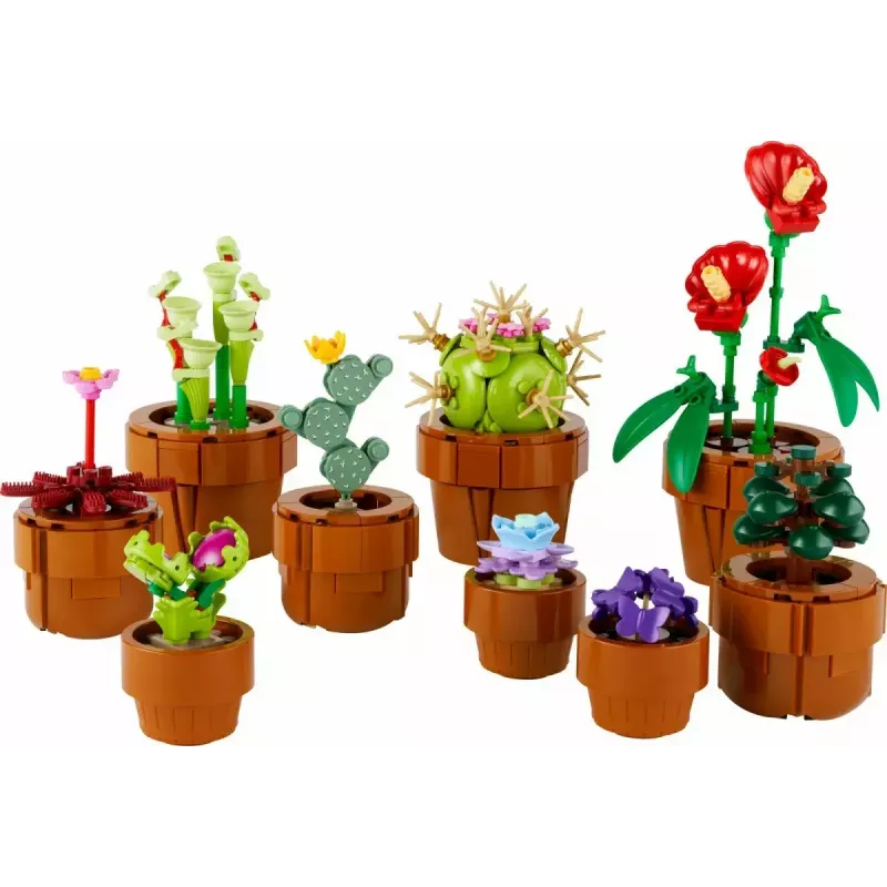 LEGO Icons Mini Plants rinkinys 10329 – 9 mažų augalų modelių, 758 dalių, nuo 18 metų