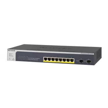 NETGEAR GS510TPP valdomas Gigabit Ethernet jungiklis su PoE+ (8 prievadai, 190 W, juodas)