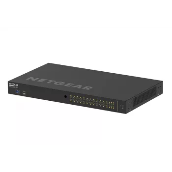 NETGEAR GSM4230P-100EUS valdomas tinklo jungiklis L2/L3 Gigabit Ethernet PoE 1U juodas