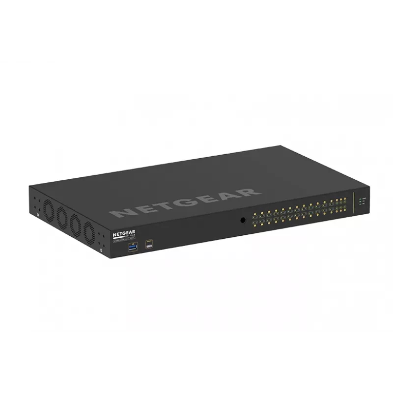 NETGEAR GSM4230P-100EUS valdomas tinklo jungiklis L2/L3 Gigabit Ethernet PoE 1U juodas