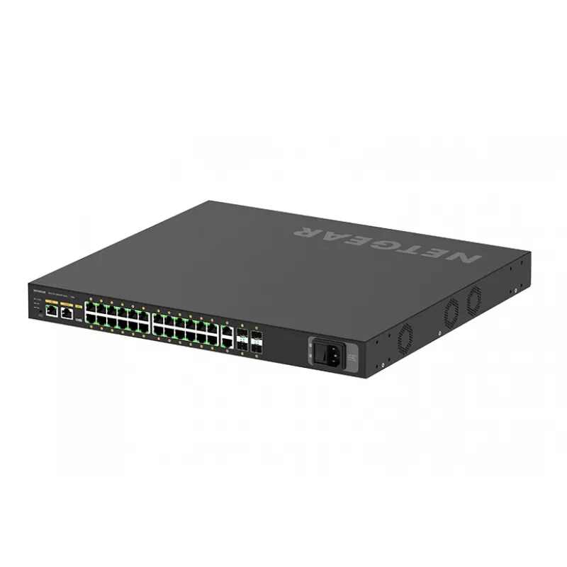 NETGEAR GSM4230P-100EUS valdomas tinklo jungiklis L2/L3 Gigabit Ethernet PoE 1U juodas