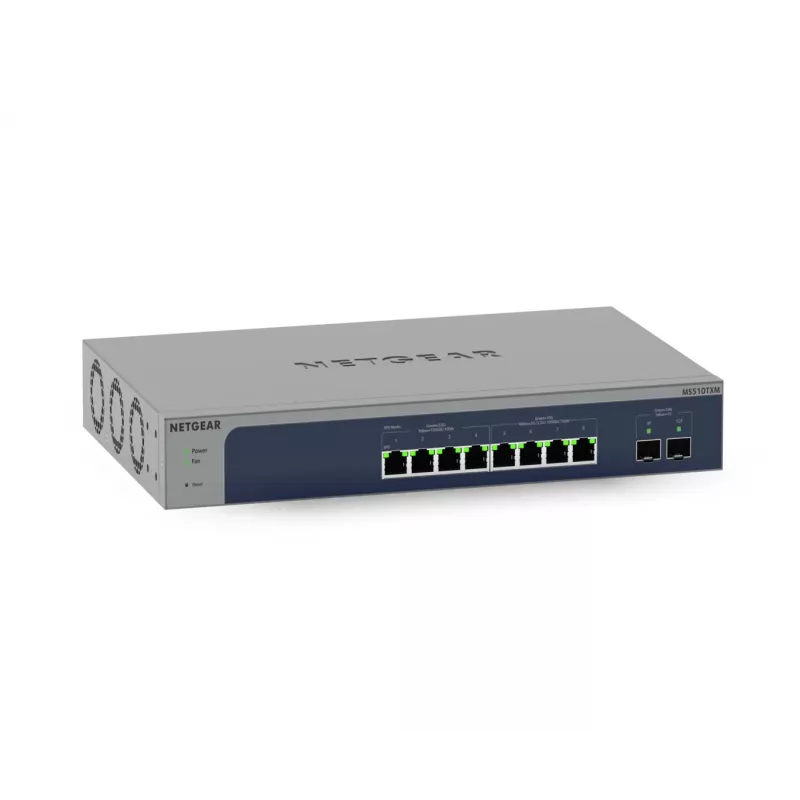 NETGEAR MS510TXM valdomas tinklo jungiklis L2/L3/L4 10G Ethernet (100/1000/10000) Pilka, Mėlyna