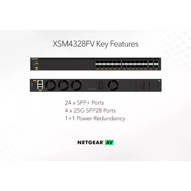 Valdomas jungiklis NETGEAR M4350-24F4V L3 1U juodas 680 Gbit/s