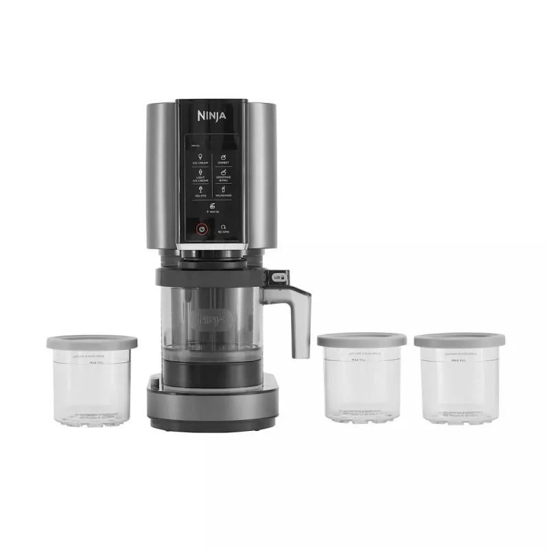 Ninja NC300EU ledų gaminimo aparatas 1,4 l, 800 W, juodas/sidabrinis, 3 dubenys