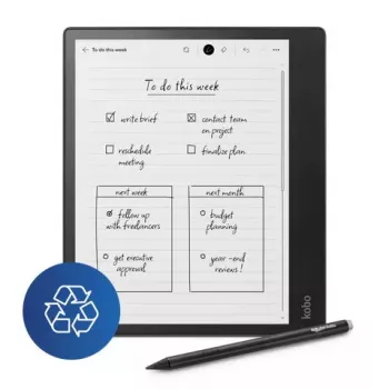 E. knygų skaitytuvas Kobo Elipsa 2E — 10,3 colio E Ink Carta, 32 GB, Wi‑Fi, rašiklis, USB‑C, juodas