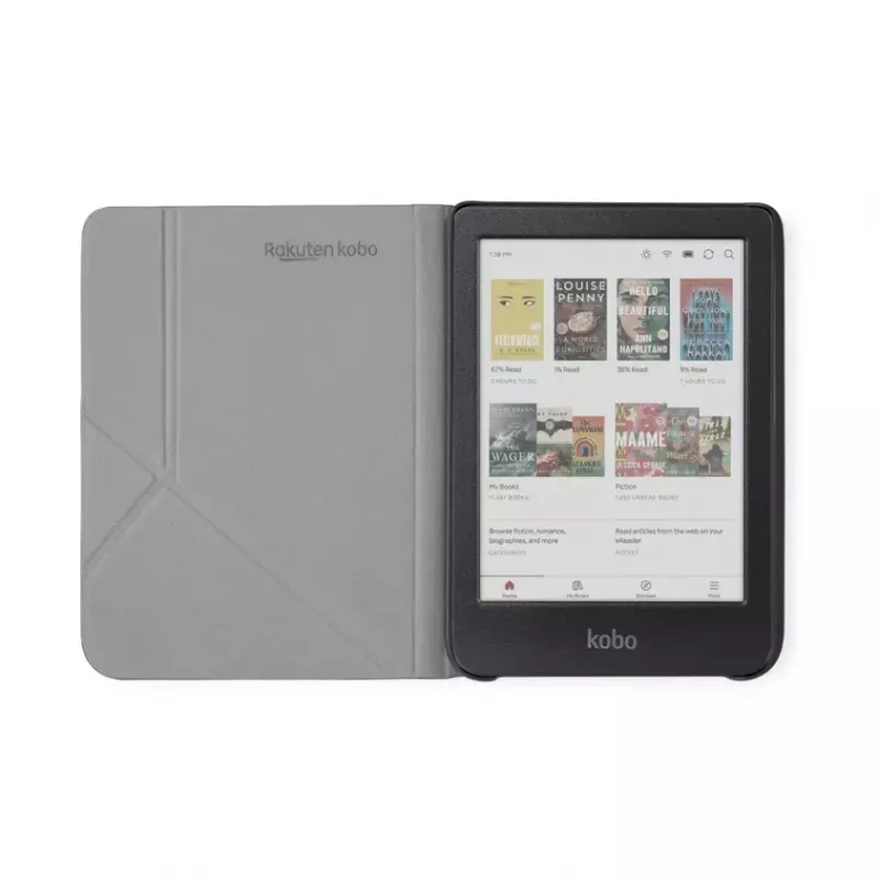 Kobo SleepCover dėklas su atverčiamu viršeliu 15,2 cm Juoda