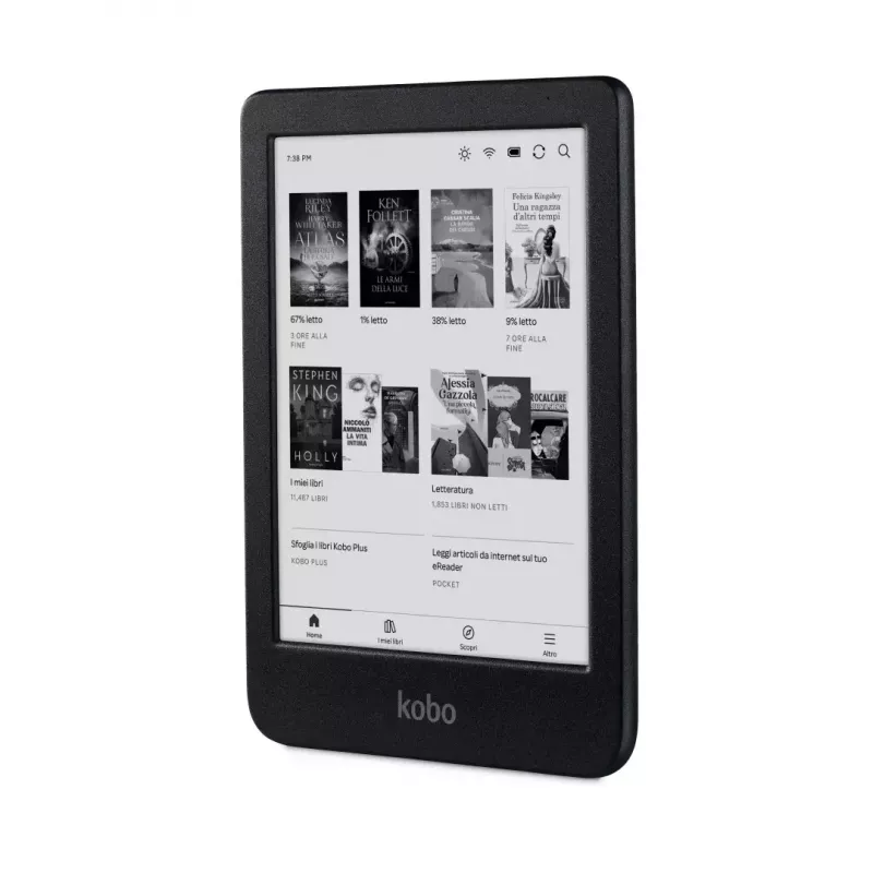 E. knygų skaitytuvas Kobo Clara BW – 6 colių E Ink Carta, 16 GB, Wi‑Fi, Bluetooth, atsparus vandeniui, USB‑C