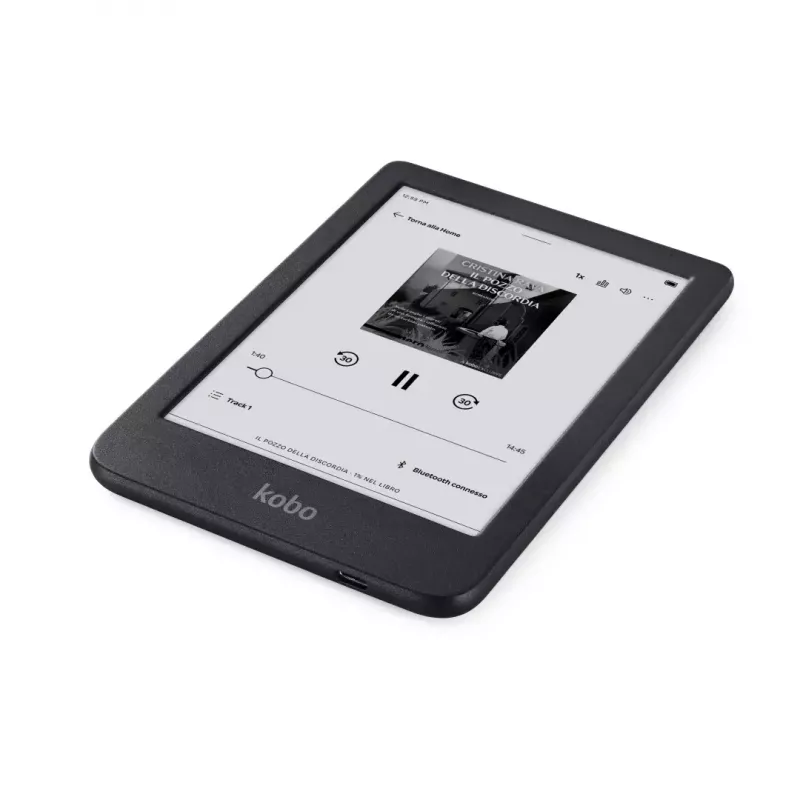 E. knygų skaitytuvas Kobo Clara BW – 6 colių E Ink Carta, 16 GB, Wi‑Fi, Bluetooth, atsparus vandeniui, USB‑C
