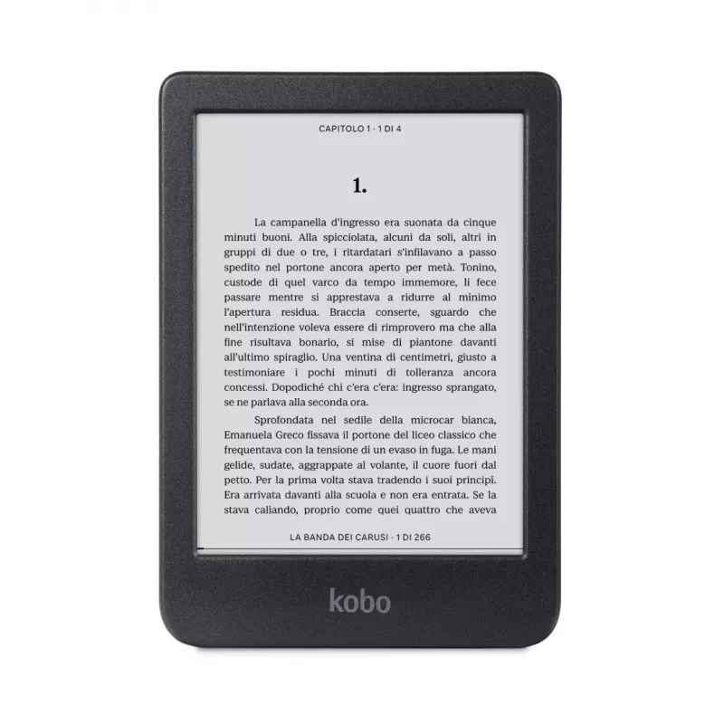 E. knygų skaitytuvas Kobo Clara BW – 6 colių E Ink Carta, 16 GB, Wi‑Fi, Bluetooth, atsparus vandeniui, USB‑C