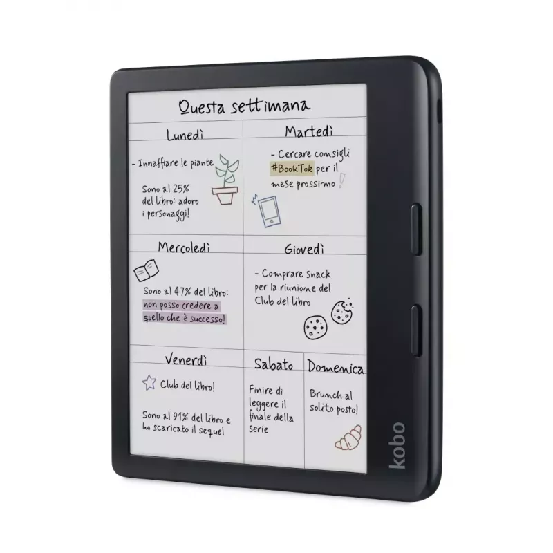 Kobo N428-KU-BK-K-BU 32 GB Wi-Fi 7 colių E Ink Kaleido spalvotas el. knygų skaitytuvas
