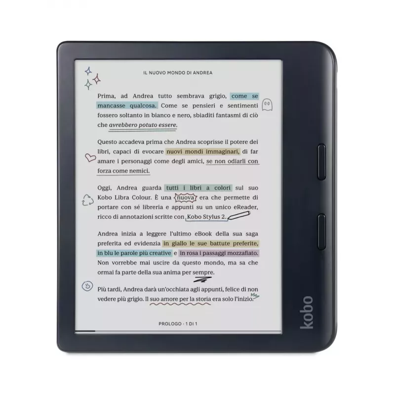 Kobo N428-KU-BK-K-BU 32 GB Wi-Fi 7 colių E Ink Kaleido spalvotas el. knygų skaitytuvas