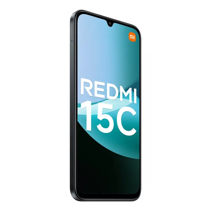 Išmanusis telefonas Xiaomi Redmi 15C 6,9 colio 4 GB RAM 256 GB atminties, MediaTek Helio G81-Ultra, 50 MP dviguba kamera, 6000 mAh, IP64, Juoda