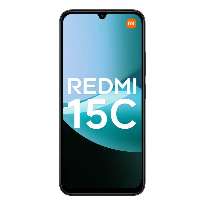 Išmanusis telefonas Xiaomi Redmi 15C 6,9 colio 4 GB RAM 256 GB atminties, MediaTek Helio G81-Ultra, 50 MP dviguba kamera, 6000 mAh, IP64, Juoda